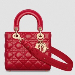 Dior Small Lady Dior My ABCDior Bag in Red Lambskin CDBS2908