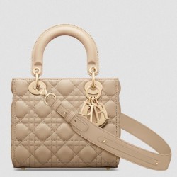 Dior Small Lady Dior My ABCDior Bag in Sand Lambskin CDBS2909