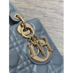 Dior Small Lady Dior My ABCDior Bag in Sky Blue Lambskin CDBS2910