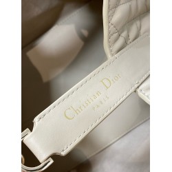 Dior Toujours Medium Bag in Beige Macrocannage Calfskin CDBS2924