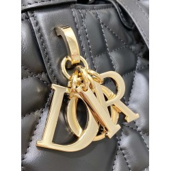 Dior Toujours Medium Bag in Black Macrocannage Calfskin CDBS2926