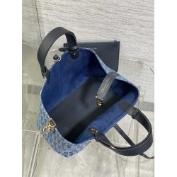 Dior Toujours Medium Bag in Blue Denim Oblique Jacquard CDBS2927