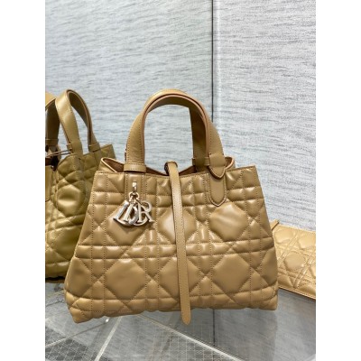 Dior Toujours Medium Bag in Tan Macrocannage Calfskin CDBS2928