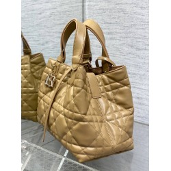 Dior Toujours Medium Bag in Tan Macrocannage Calfskin CDBS2928