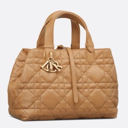 Dior Toujours Medium Bag in Tan Macrocannage Calfskin CDBS2928