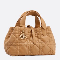 Dior Toujours Small Bag in Tan Macrocannage Calfskin CDBS2931