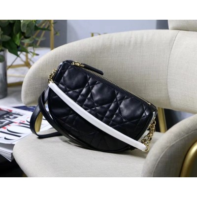 Dior Vibe Small Hobo Bag In Black Cannage Lambskin CDBS2933