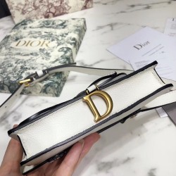 Dior White Calfskin Saddle Belt Bag CDBS2934