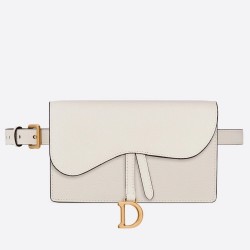 Dior White Calfskin Saddle Belt Bag CDBS2934